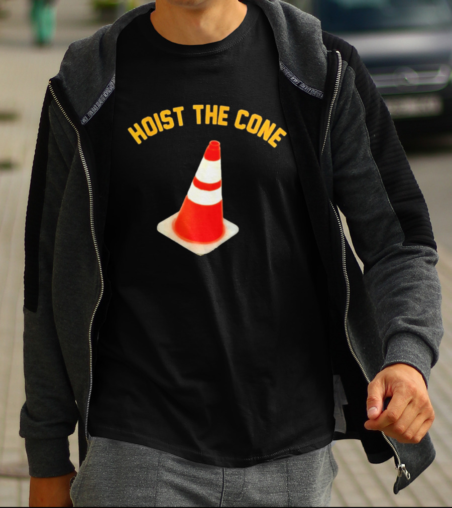Pittsburgh Pirates Hoist The Cone Baseball Lifestyle Traffic Cone T-Shirt
