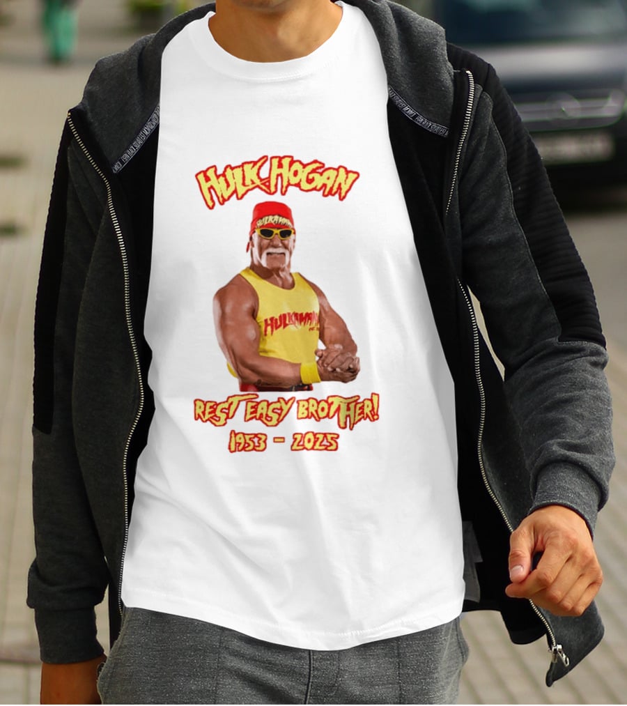 Hulk Hogan Rest Easy Brother 1953 2025 T-Shirt