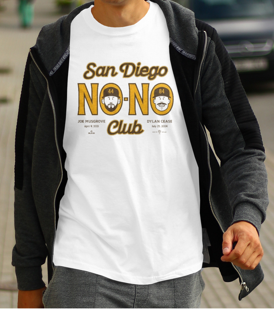 San Diego No No Club Joe Musgrove April 9 2021 Dylan Cease July 23 2024 T-Shirt