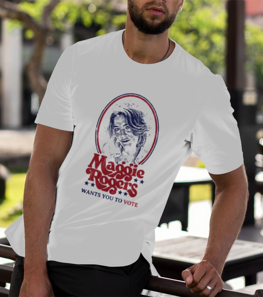 Maggie Rogers Wants You To Vote Portrait Stars T-Shirt