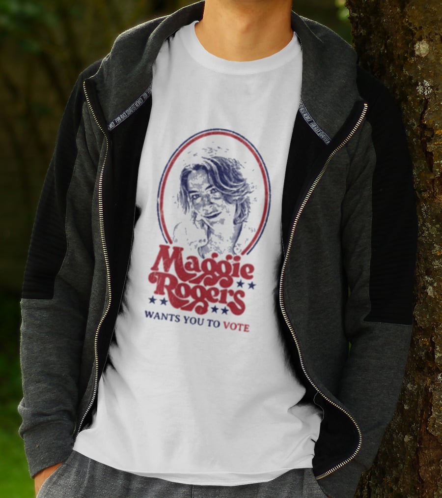 Maggie Rogers Wants You To Vote Portrait Stars T-Shirt