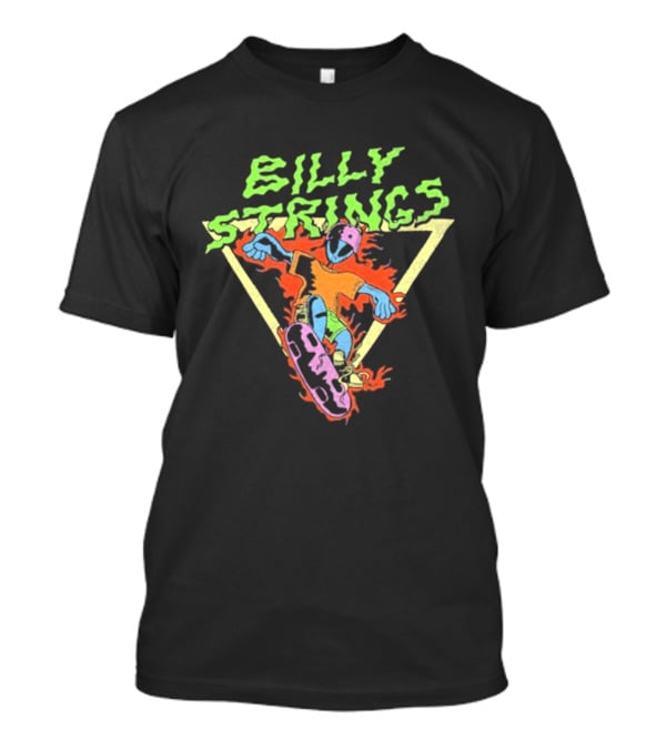 Billy Strings Alien Skateboard Triangle Flame T-Shirt