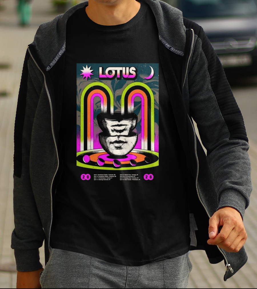 Lotus Spring 2026 Tour Dates Soundcheck Theater Fibonacci Soundstage Photon Plaza Stage Theatre T-Shirt