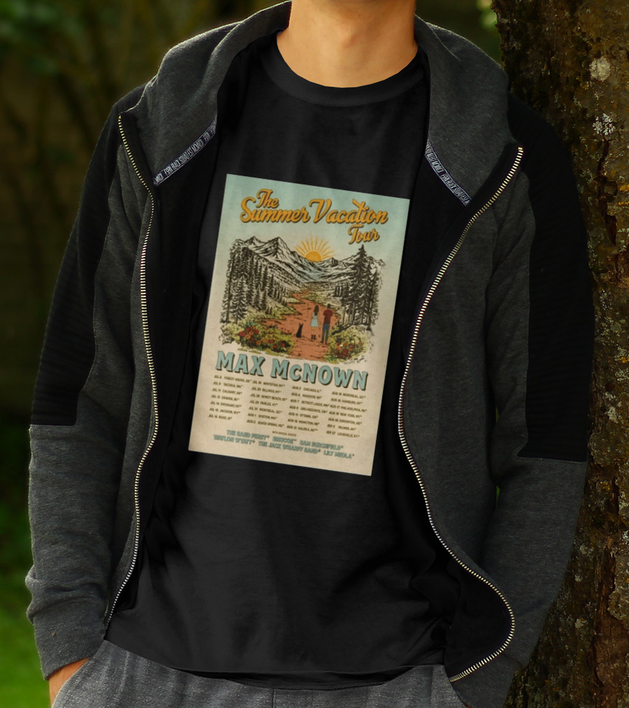 The Summer Vacation Tour 2026 Max McNown Concert Dates And Locations T-Shirt