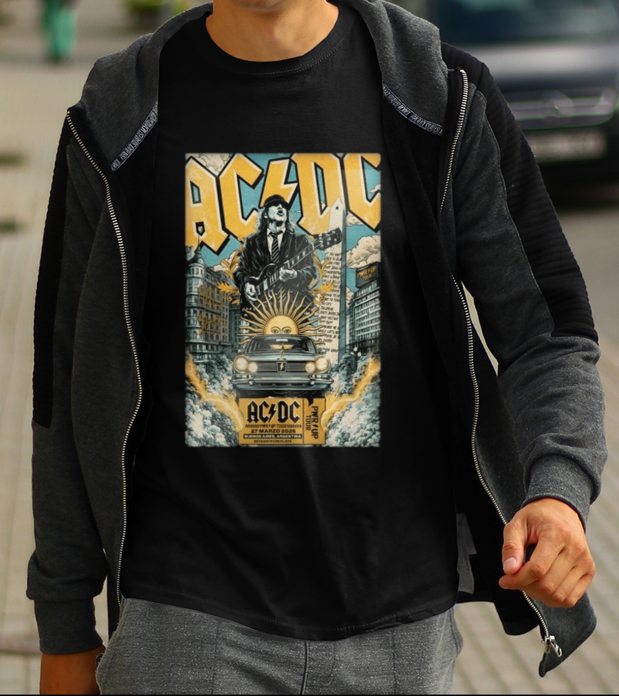 AC DC Power Up Tour 27 Marzo 2026 Buenos Aires Argentina T-Shirt