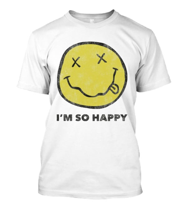 Nirvana Smiley Face I'm So Happy T-Shirt