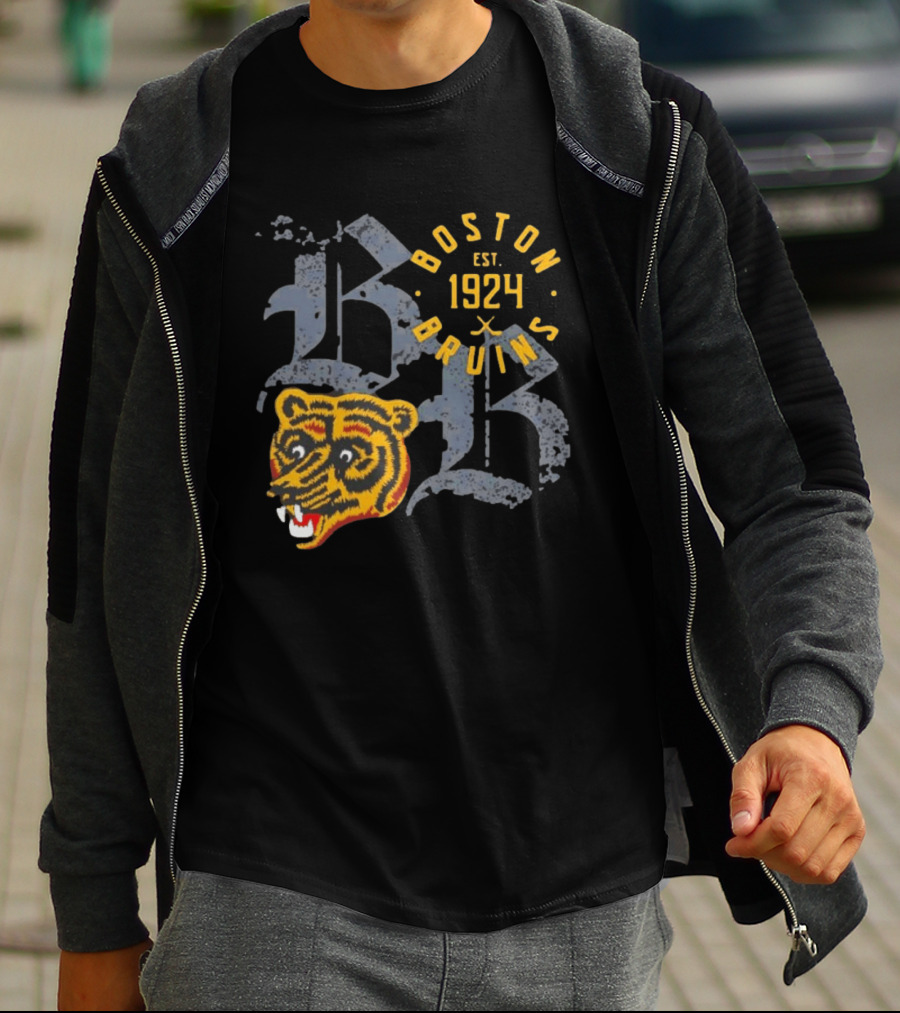 Boston Bruins EST 1924 Long Haul Classic Team Bear T-Shirt