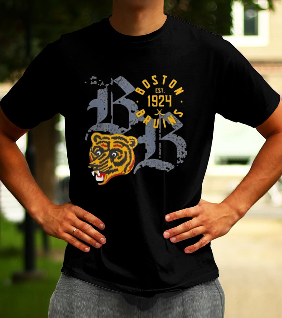 Boston Bruins EST 1924 Long Haul Classic Team Bear T-Shirt