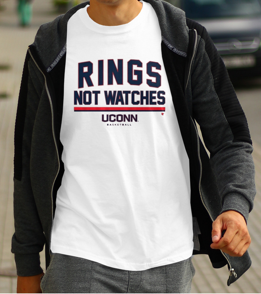 UConn Basketball Rings Not Es T-Shirt