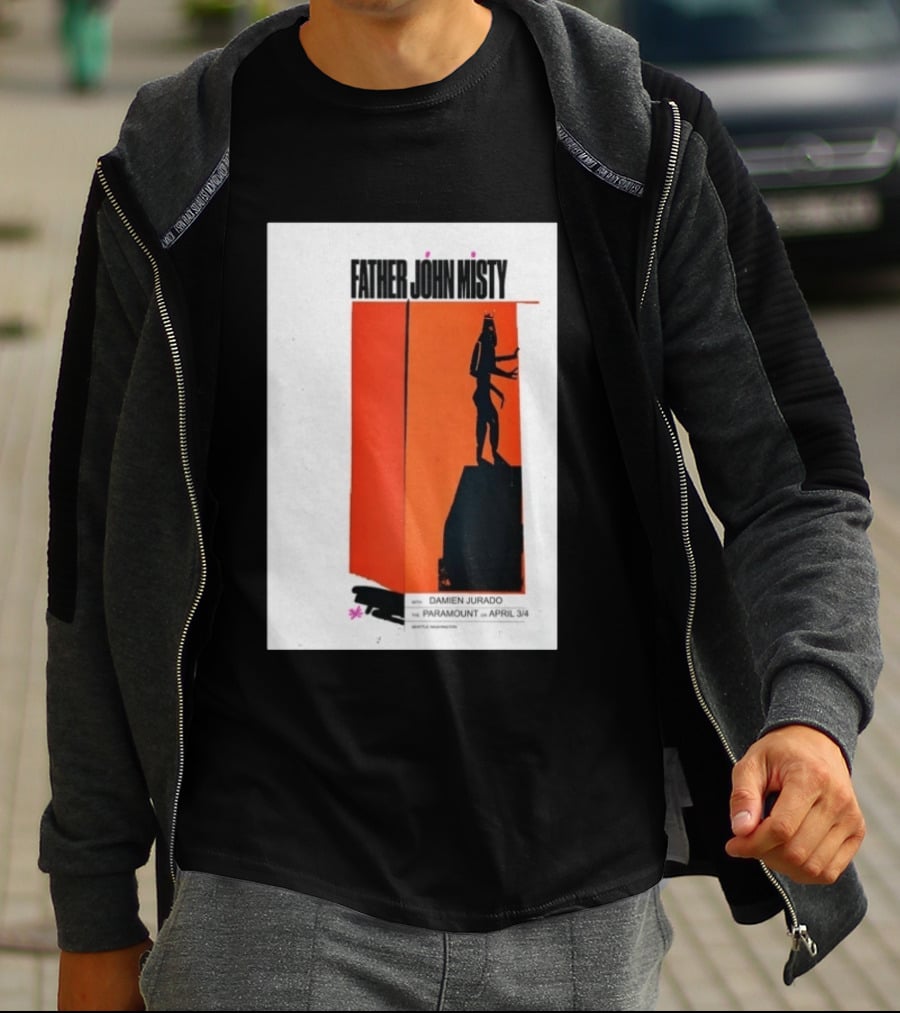 Father John Misty Seattle April 3 4 2026 Featuring Damien Jurado At Paramount Theater T-Shirt