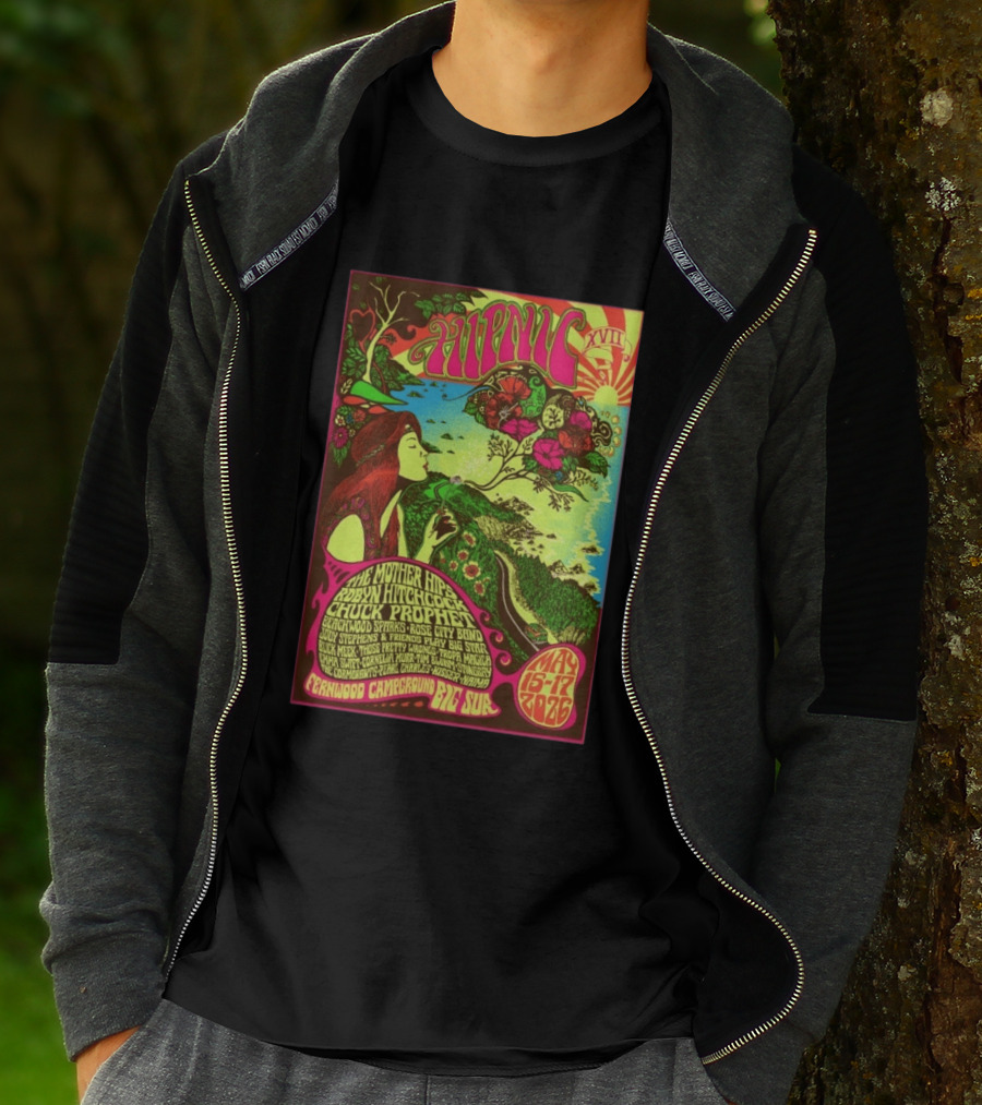 Hypnic XVI Fernwood Campground Big Sur May 15 17 2026 The Mother Hips Robyn Hitchcock Chuck Prophet T-Shirt