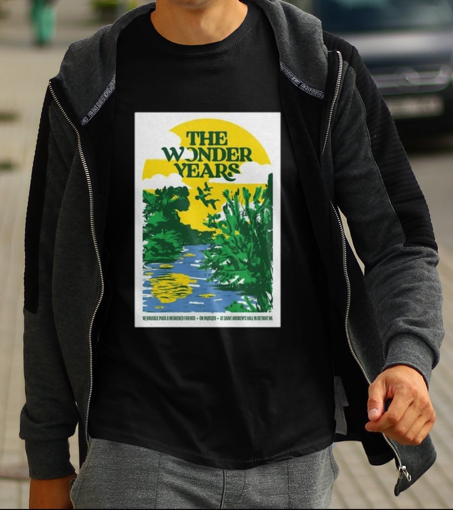 The Wonder Years St Andrew's Hall Detroit Michigan April 3 2026 Knuckle Puck Weakened Friends T-Shirt