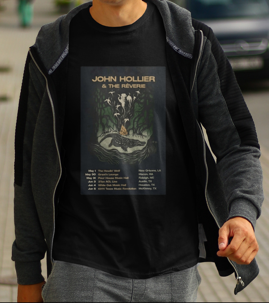 John Hollier & The Rêverie 2026 Shows New Orleans Macon Raleigh Austin Houston McKinney T-Shirt