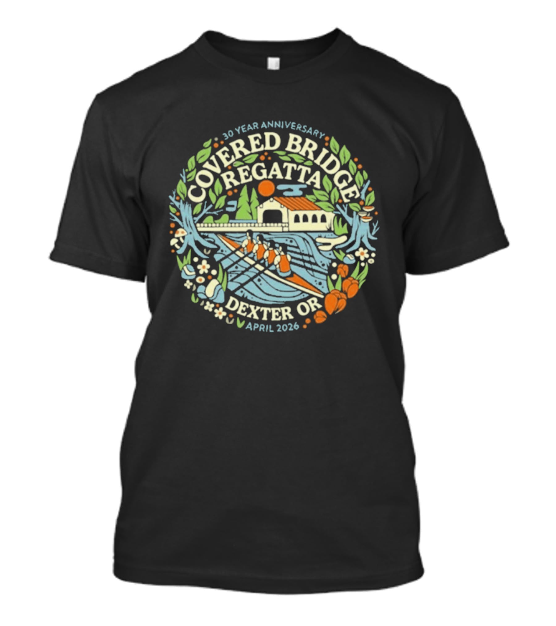 30 Year Anniversary Covered Bridge Regatta Dexter OR April 2026 T-Shirt