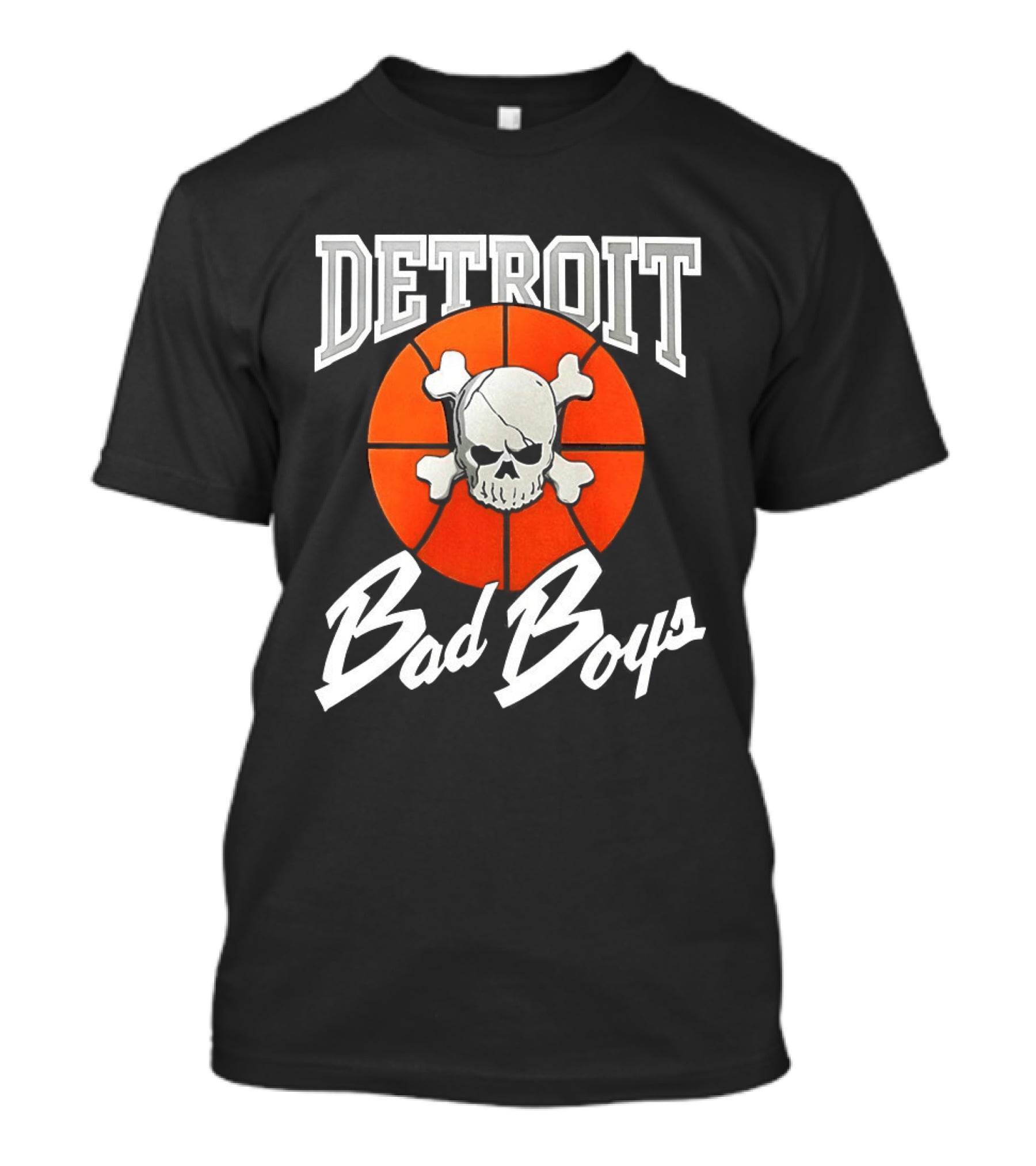 Detroit Bad Boys Skull Basketball T-Shirt