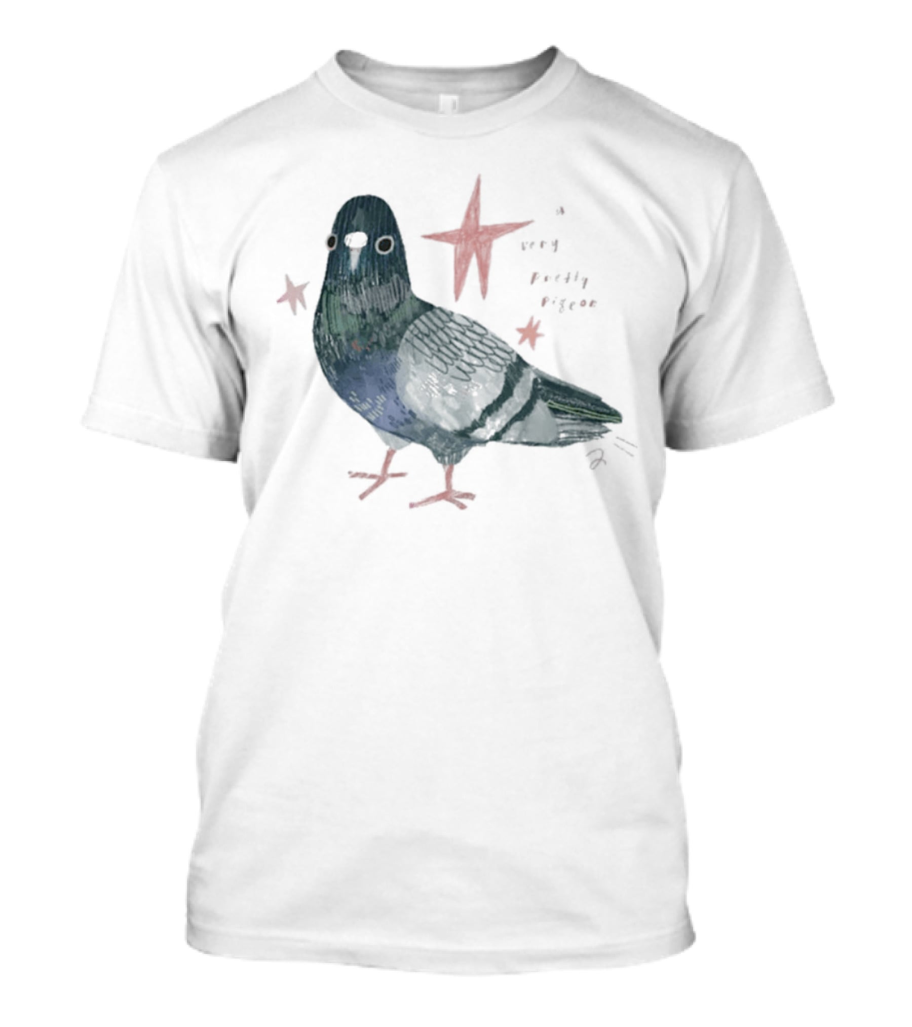 A Very Pretty Pigeon With Red Stars T-Shirt