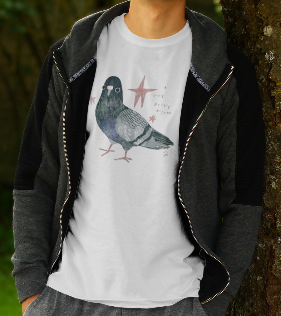 A Very Pretty Pigeon With Red Stars T-Shirt