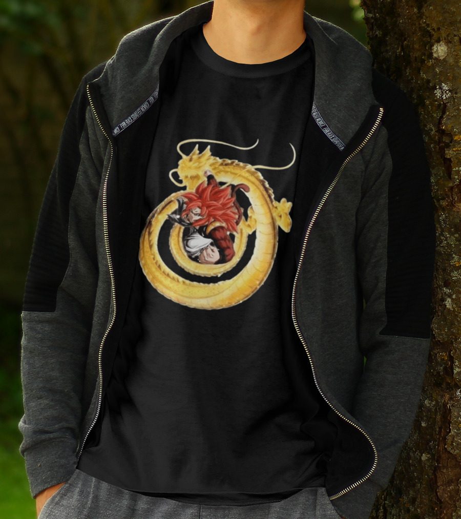 Dragon Ball Games Battle Hour 2026 Dokkan Battle Super Saiyan 4 Gogeta Shenron T-Shirt