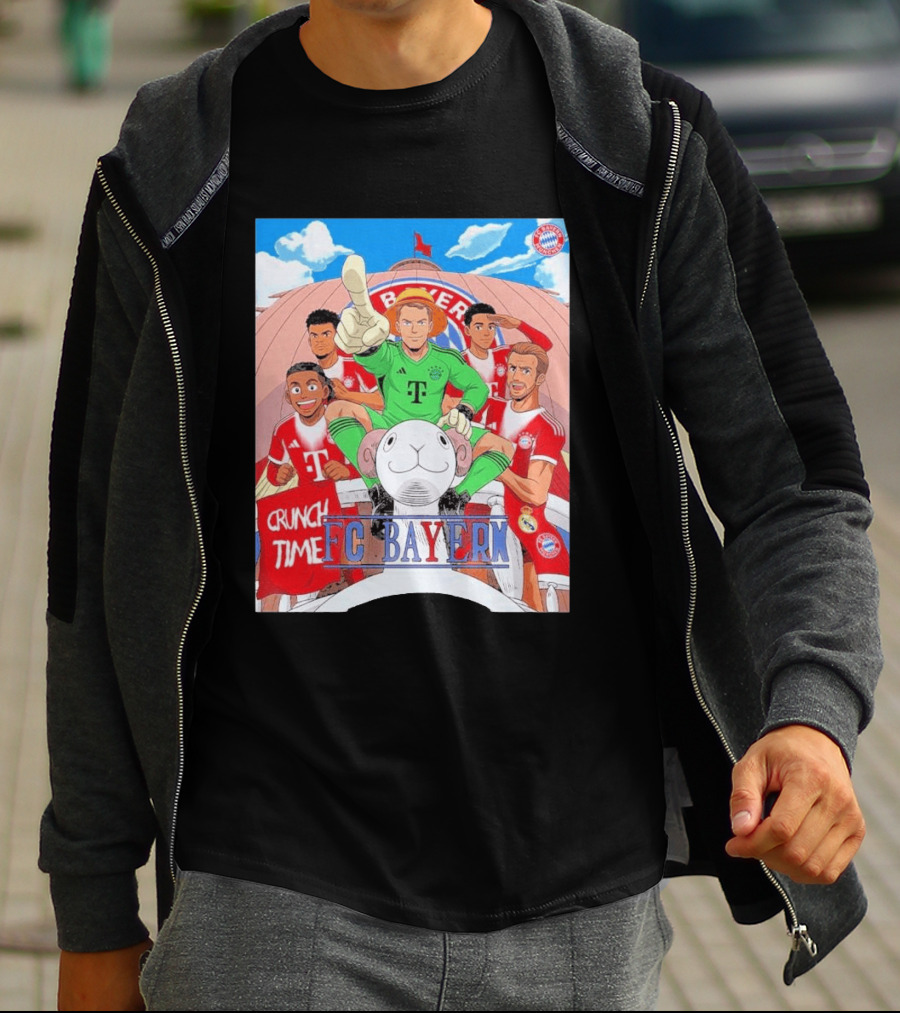 Crunch Time FC Bayern Munich X One Piece Anime Crossover UCL Collaboration T-Shirt