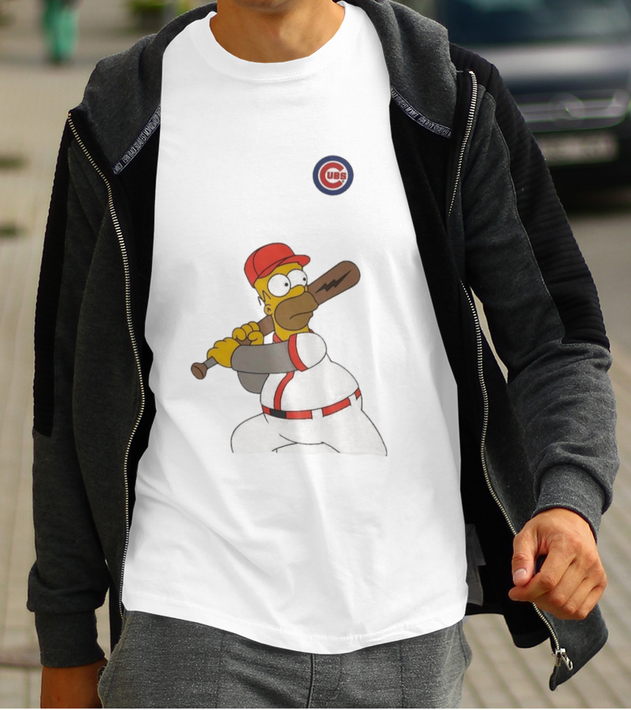 Chicago Cubs MLB Homer Simpson Wonderbat T-Shirt