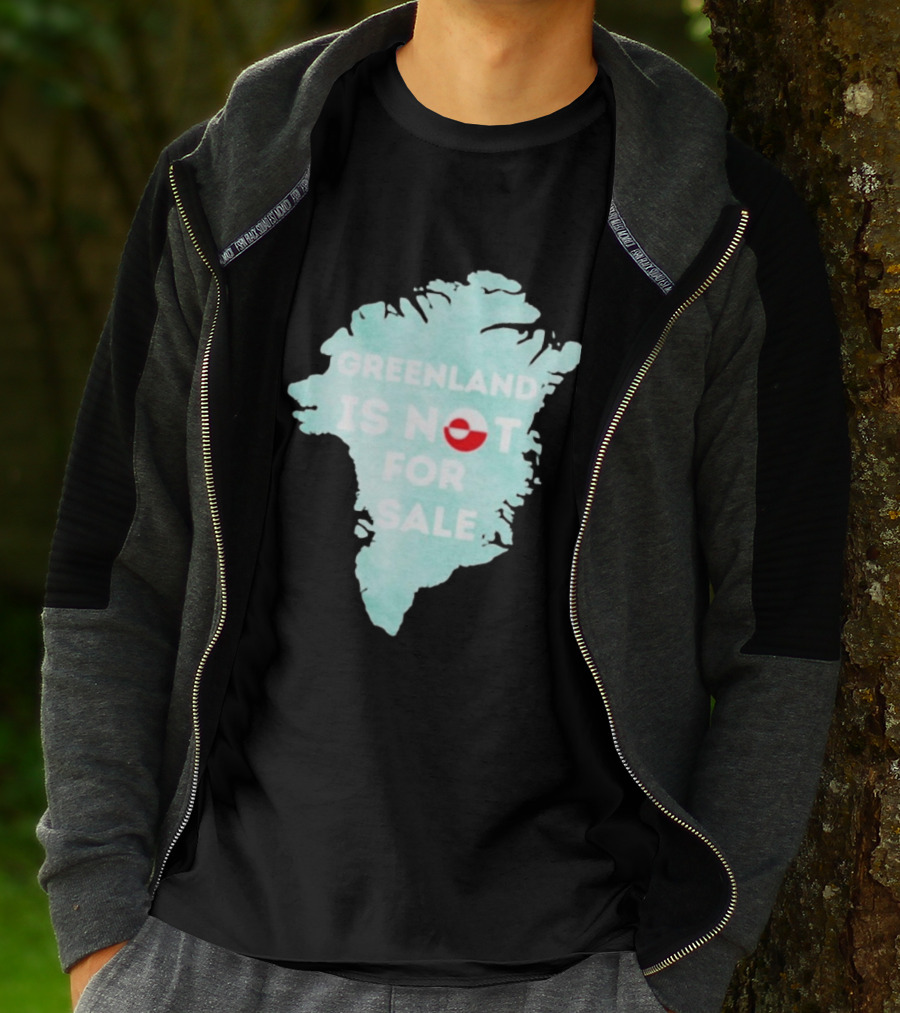 Greenland Is Not For Sale Map Design With Flag T-Shirt
