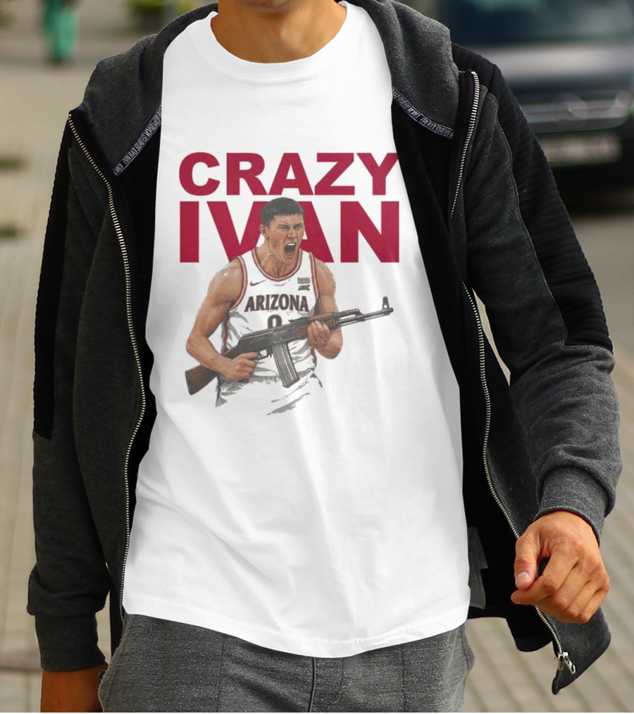 Crazy Ivan Arizona Basketball Player Holding Rifle T-Shirt