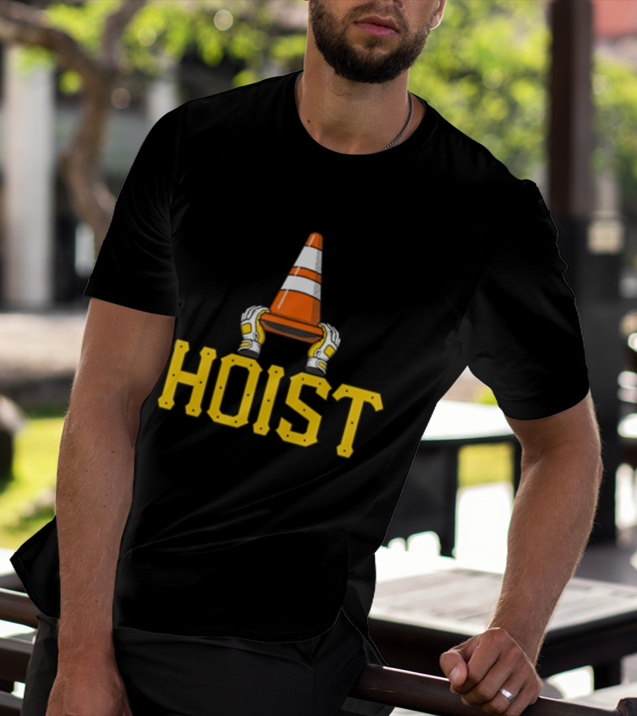 Hoist The Traffic Cone Pittsburgh Baseball Yellow Black Grafters T-Shirt