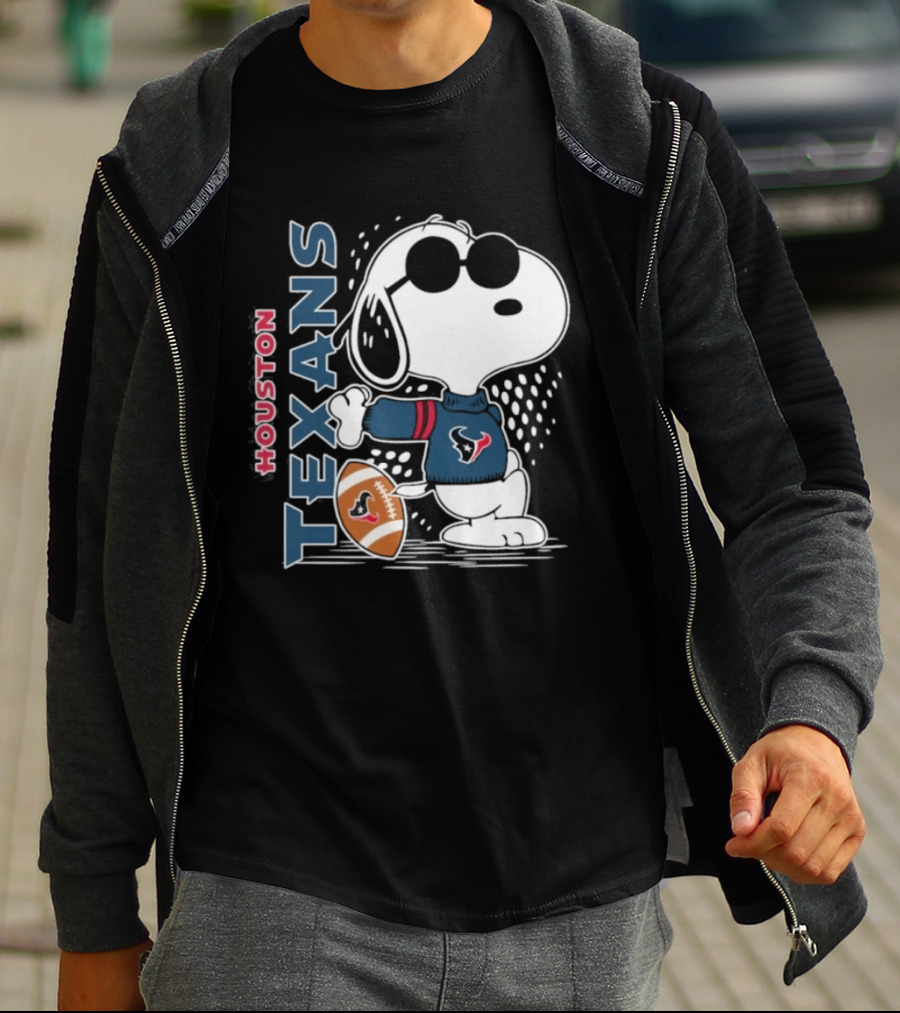 Houston Texans Snoopy Football 2026 Peanuts Collaboration T-Shirt