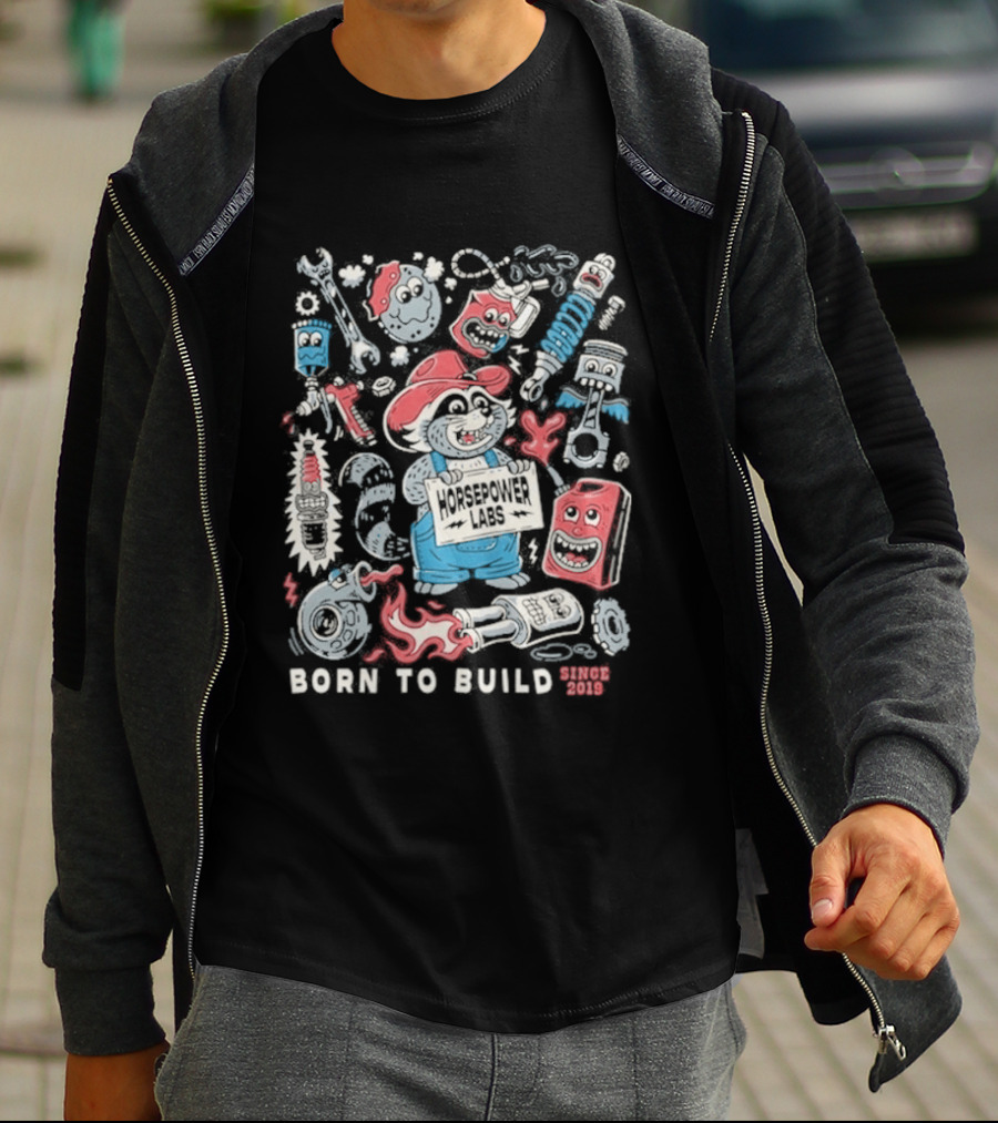 Westen Champlin Born To Build Since 2019 Retro Cartoon T-Shirt