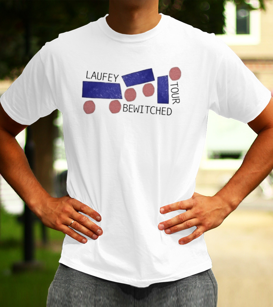 Laufey Bewitched Tour 2026 Red And Blue Abstract Circles And Rectangles T-Shirt