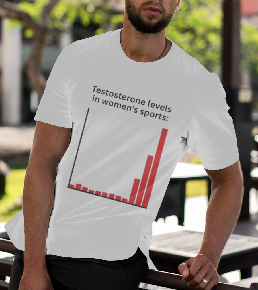 Testosterone Levels In Women's Sports Bar Graph Analysis T-Shirt