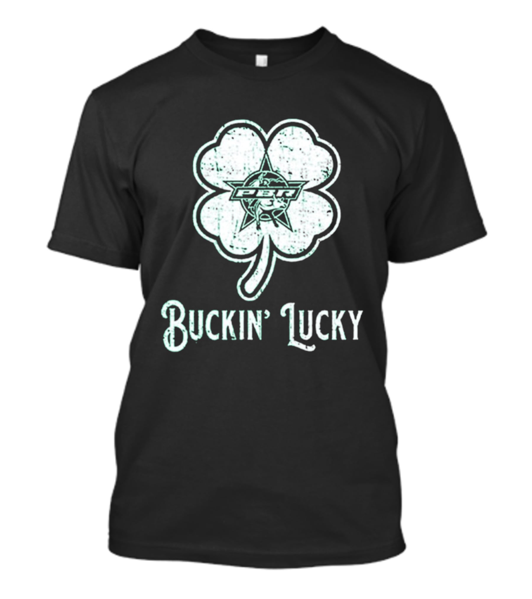 Pbr Buckin' Lucky St. Patrick's Day Clover T-Shirt