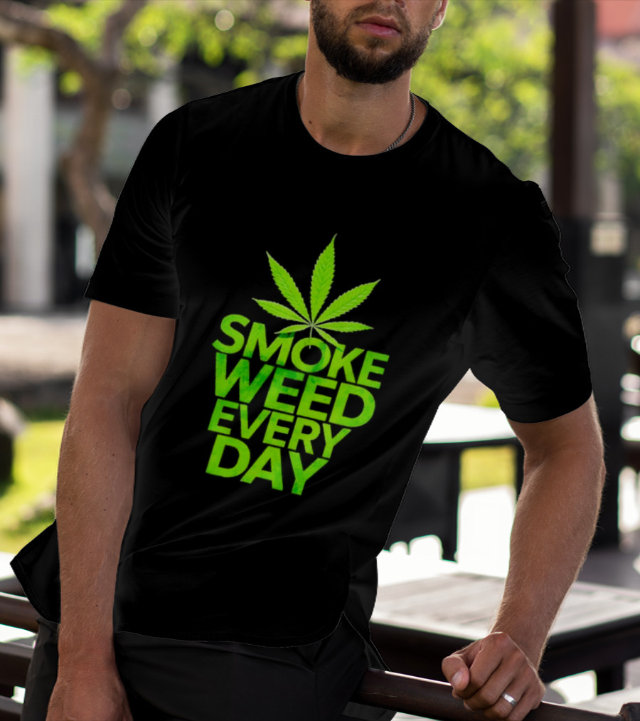 Smoke Weed Every Day Cannabis For Sale Ships Free Leaf T-Shirt
