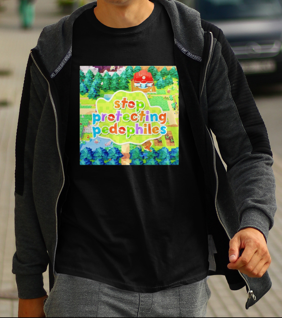 Stop Protecting Pedophiles Pokopia Generator Scenic Landscape T-Shirt