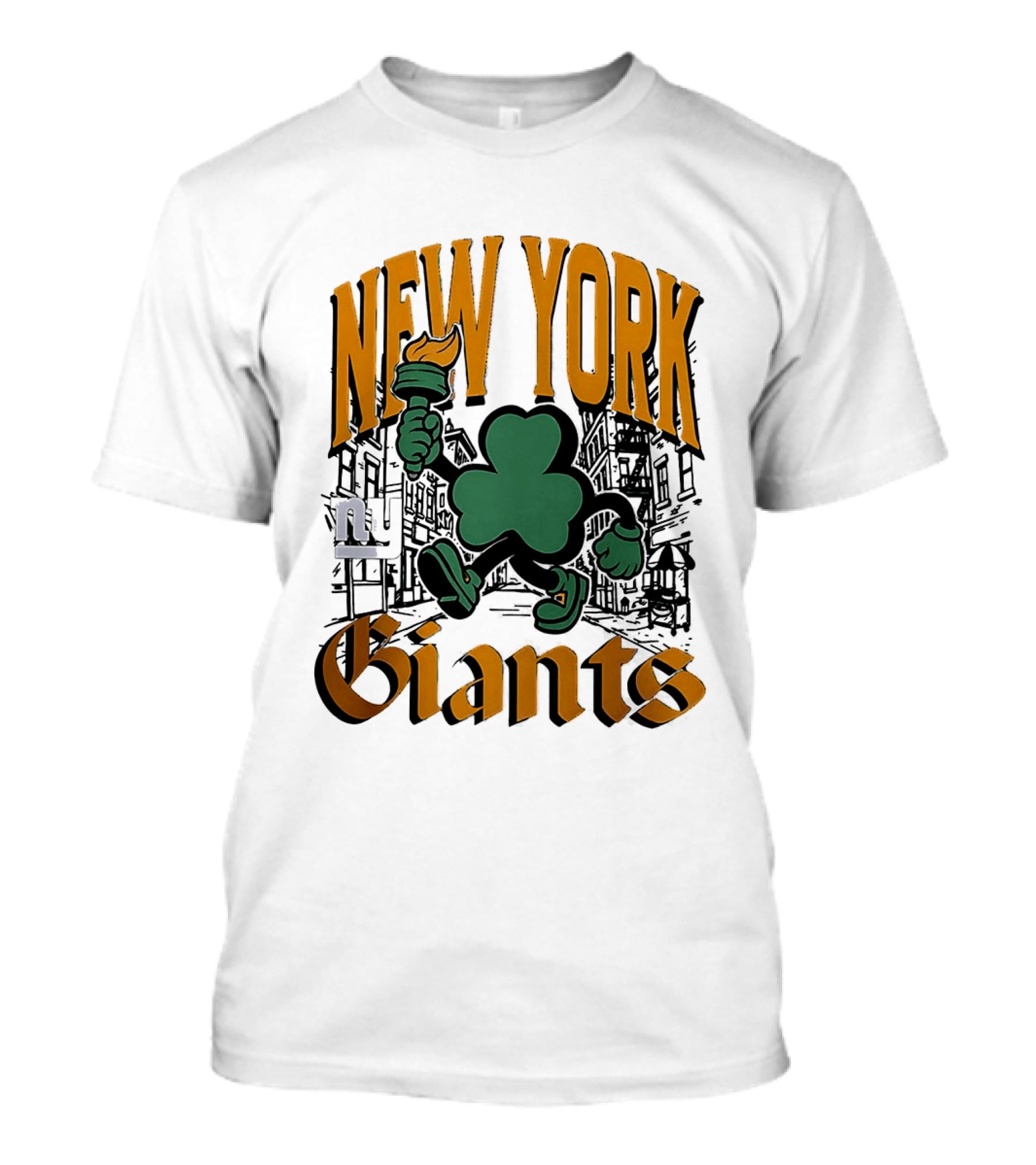 New York Giants St. Patrick's Day 2026 Shamrock Torch Running T-Shirt