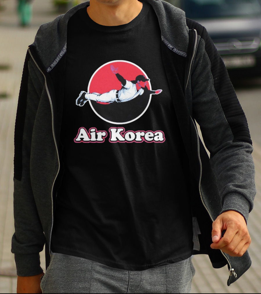 Air Korea Flying High World Baseball Classic Player Black And White T-Shirt