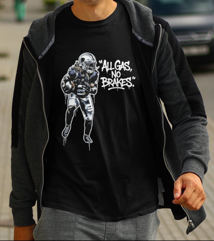 Las Vegas Raiders All Gas No Brakes Ashton Jeanty Football Player T-Shirt