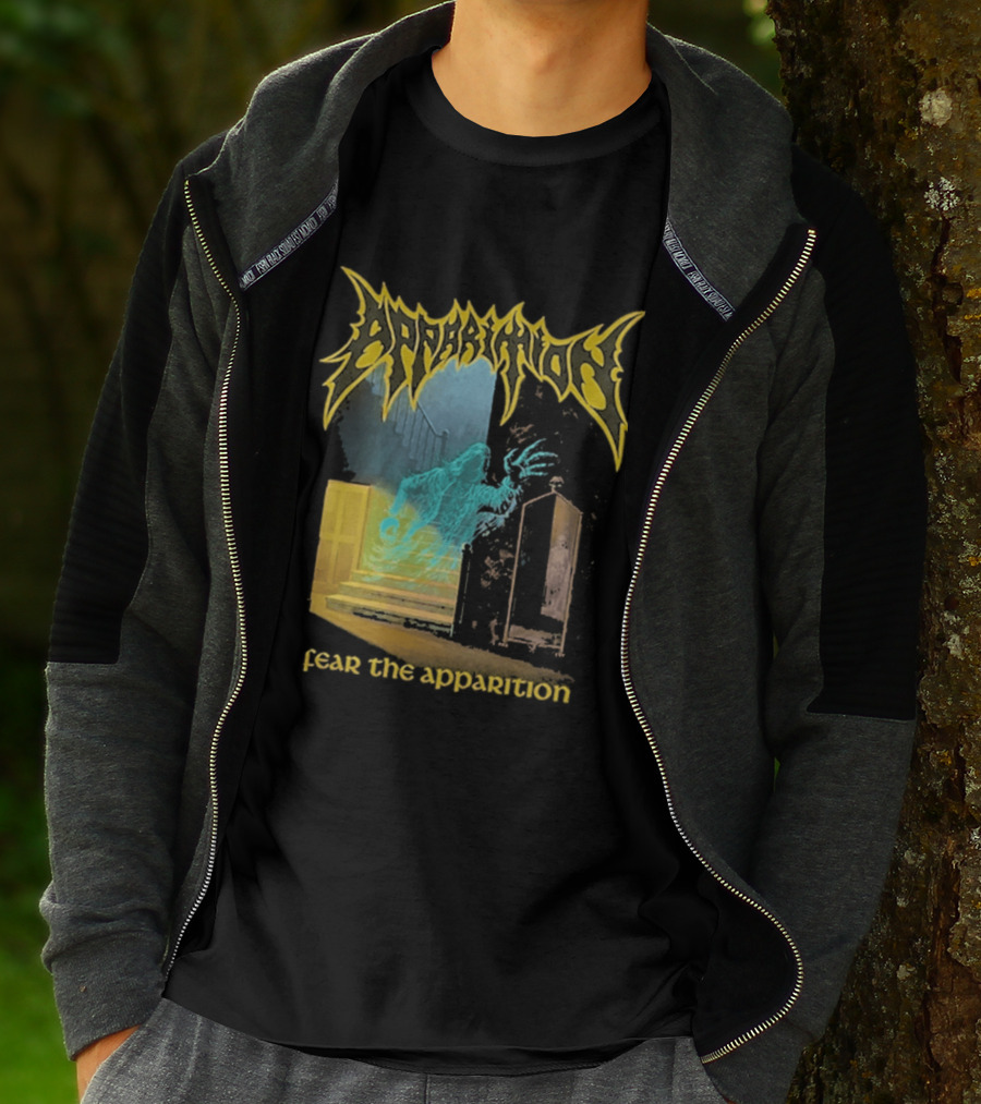 Apparition Fear The Apparition Spooky Ghostly Spirit Doorway T-Shirt