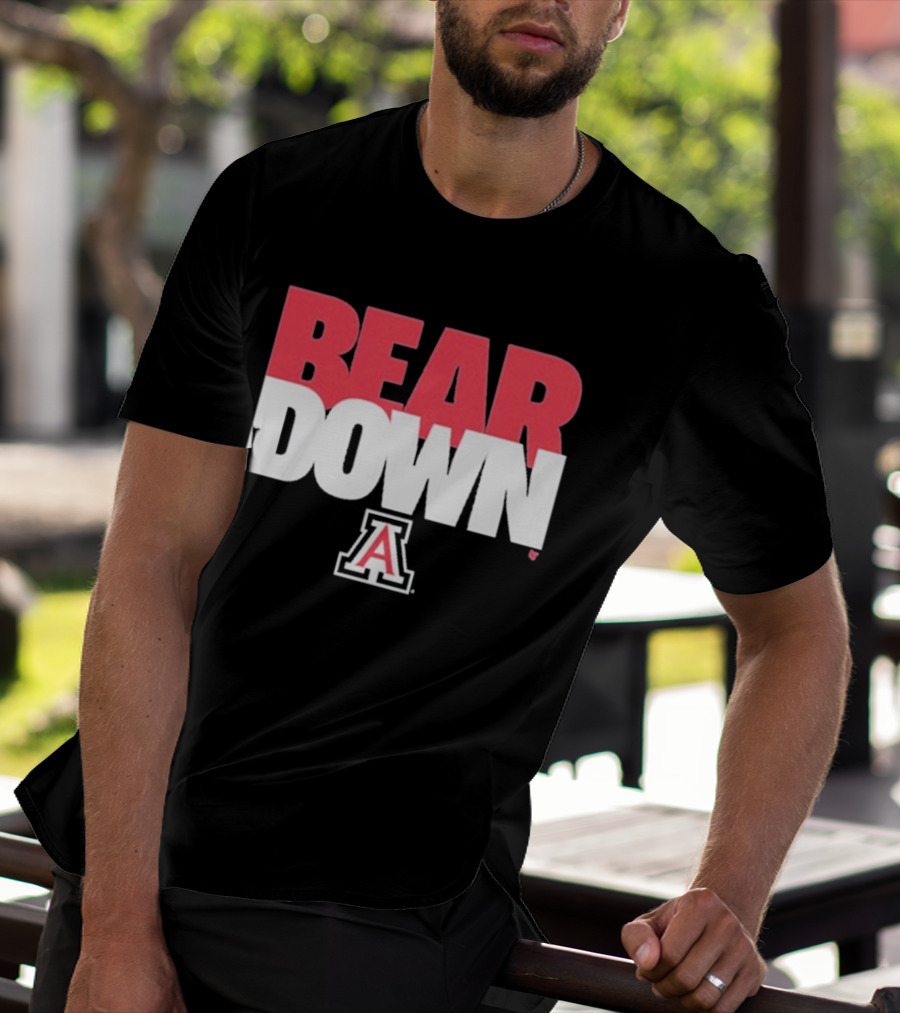 Bear Down Arizona Wildcats Logo Block A T-Shirt