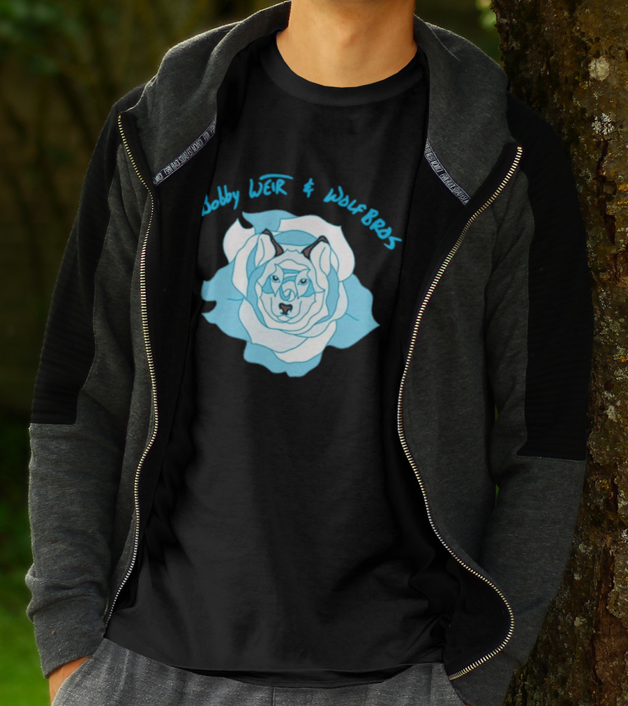 Bobby Weir And Wolf Bros Blue Rose Wolf T-Shirt
