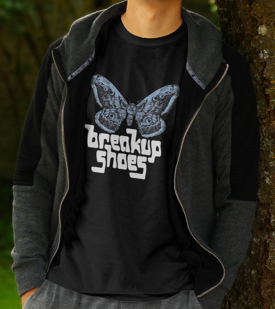 Breakup Shoes Blue Black Moth T-Shirt
