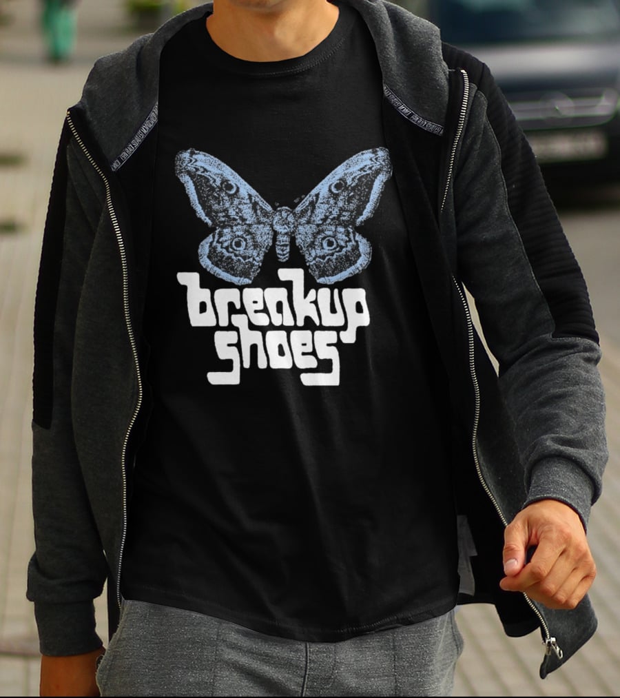 Breakup Shoes Blue Black Moth T-Shirt