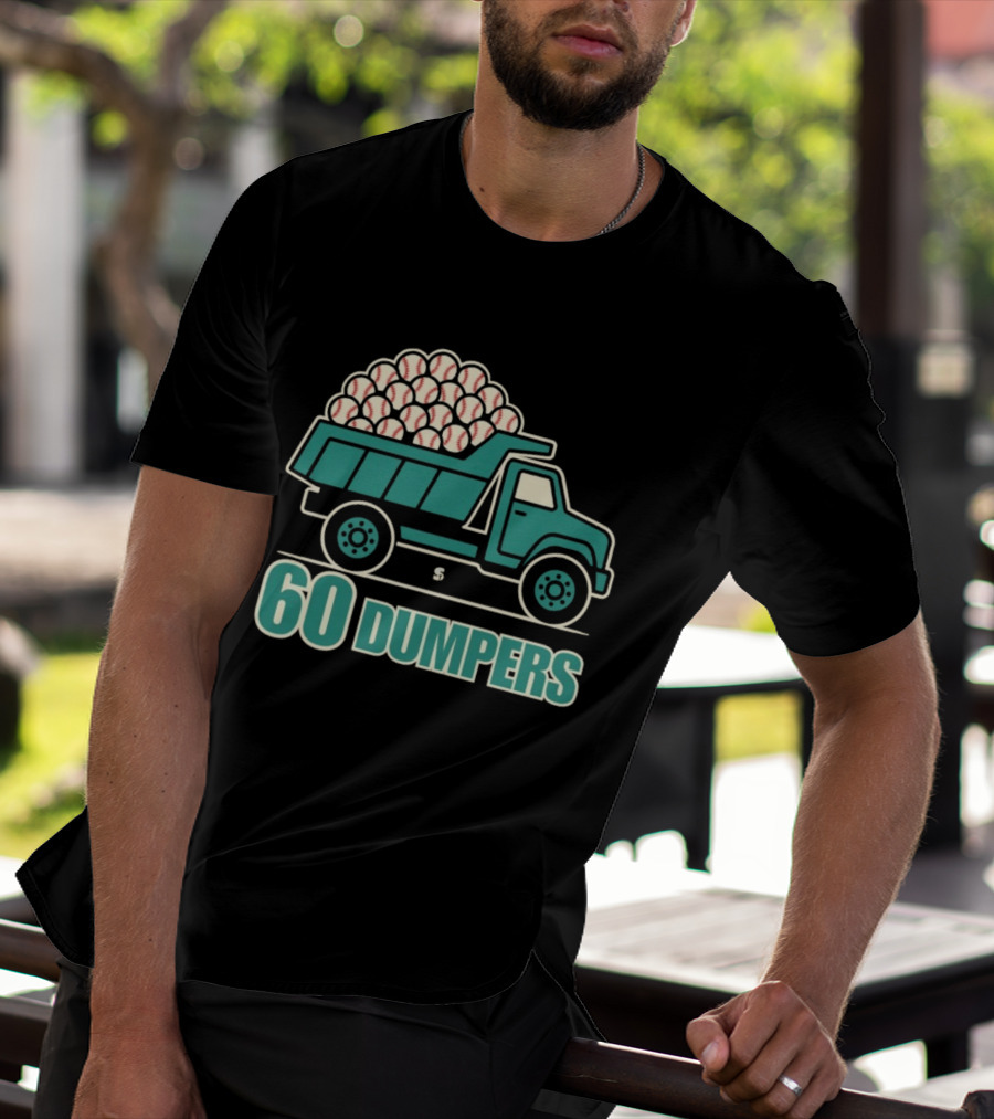 Seattle Mariners Cal Raleigh 60 Dumpers Baseball Truck Historic Season T-Shirt