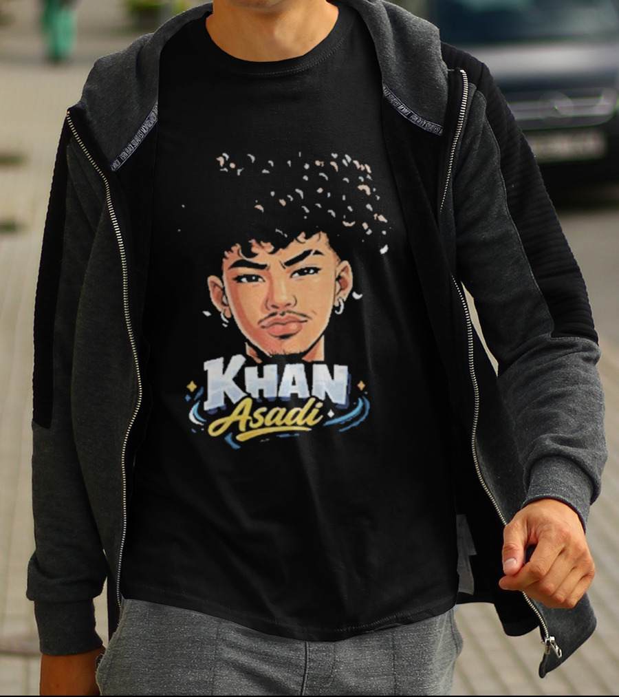 Khan Asadi Cartoon Character Art Menswear T-Shirt