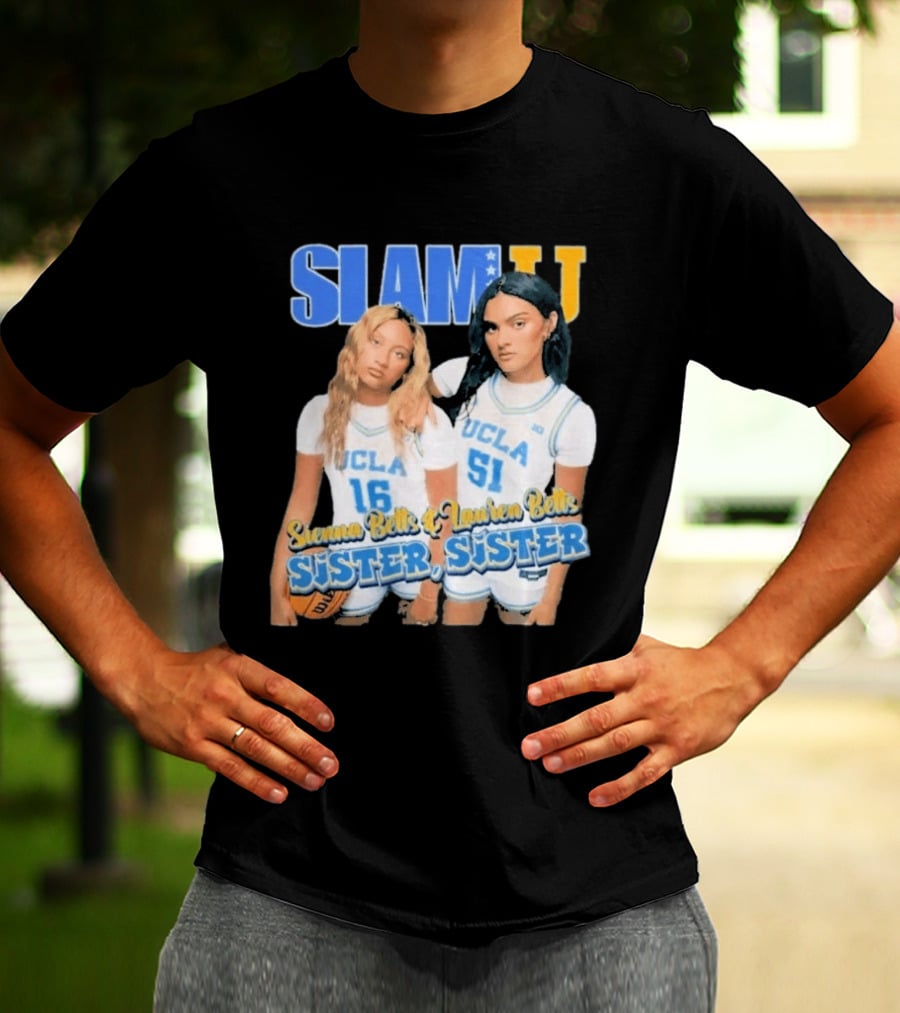 UCLA Bruins Basketball Betts Sisters Sienna Lauren Slam Sister T-Shirt