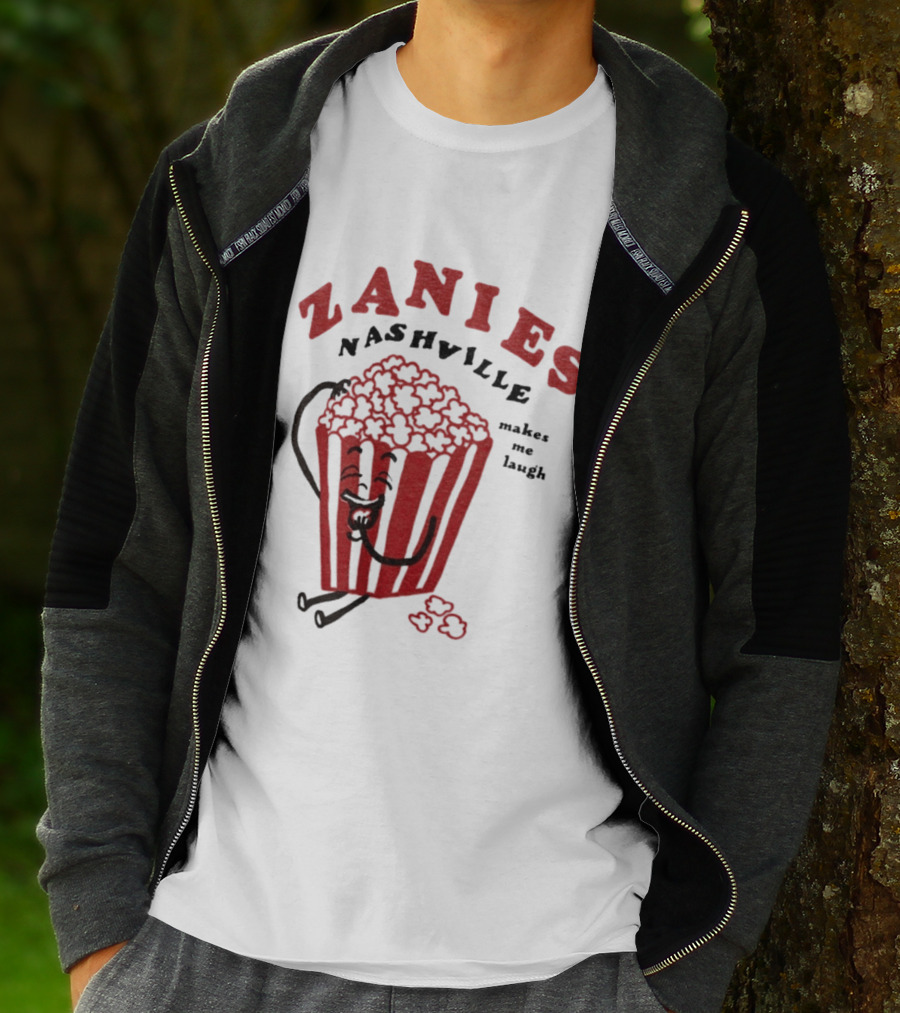 Zanies Nashville Popcorn Cartoon Makes Me Laugh T-Shirt