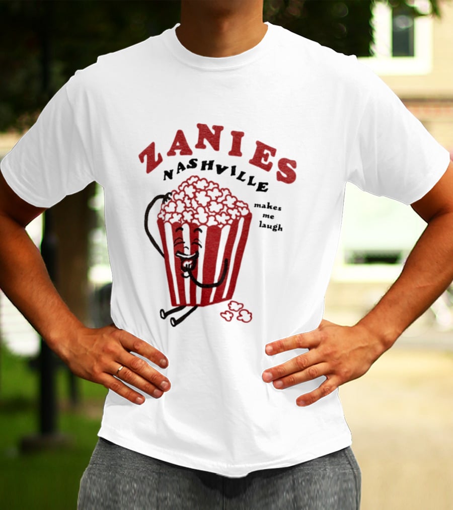 Zanies Nashville Popcorn Cartoon Makes Me Laugh T-Shirt