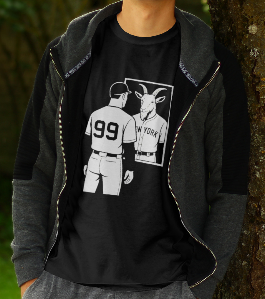 Aaron Judge GOAT Reflection New York Yankees Baseball 99 T-Shirt