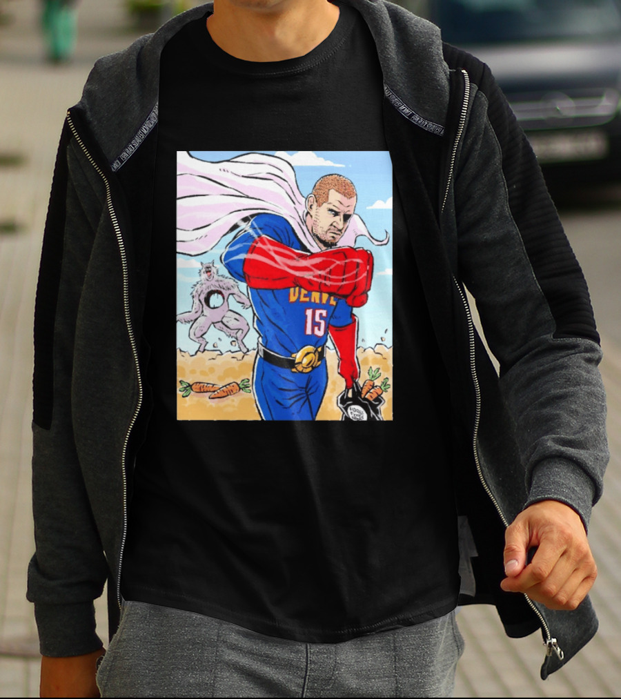 Joker Nikola Jokić Superhero Denver 15 Defeats Wolves 56 Points Carrot Power T-Shirt