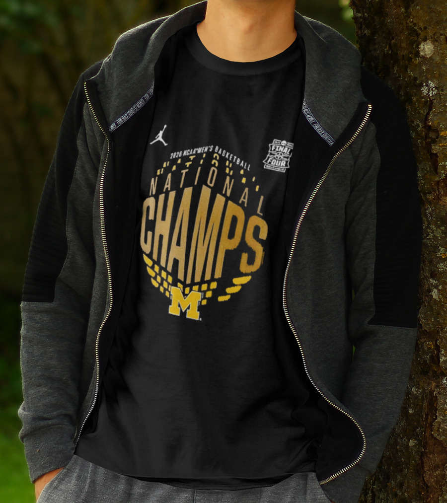2026 Michigan Wolverines Men's Basketball National Champs Locker Room T-Shirt
